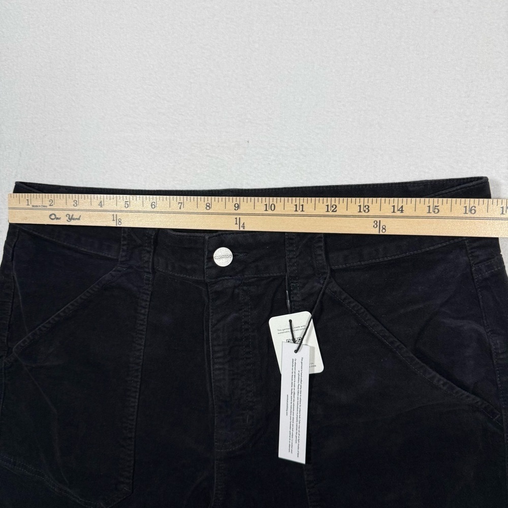 SANCTUARY velveteen hayden bootcut black sz 33 velvet moto biker NWT whimsigoth - Picture 7 of 13